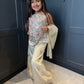 Blush & Gold Sequin Palazzo Set