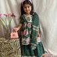 Forest Green Paisley Sharara Suit