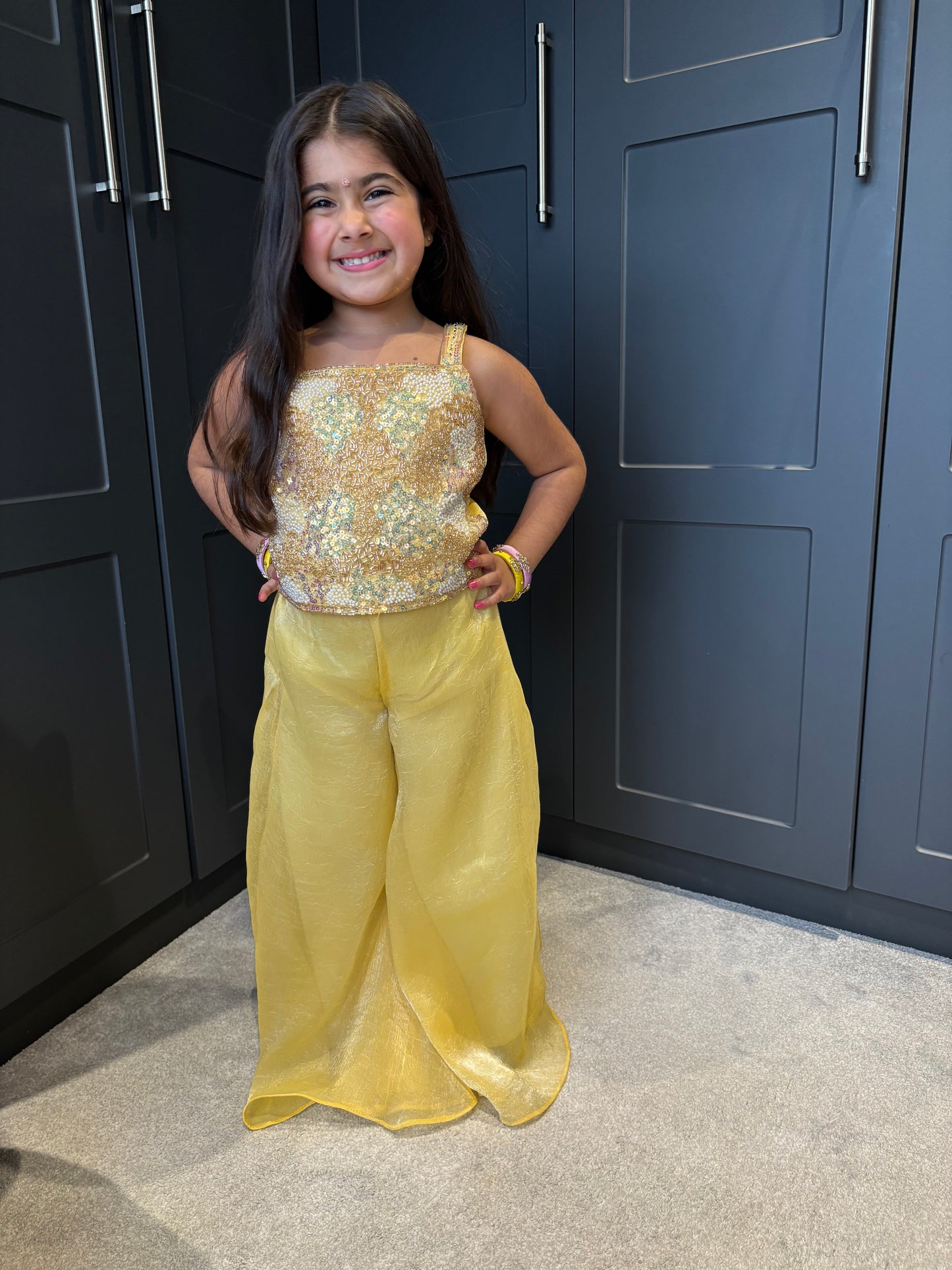 Butter Yellow Palazzo Suit