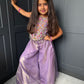 Lilac Floral & Pearl Palazzo Suit