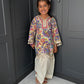 Paisley Mirror Work Kurta Salwar Set for Girls