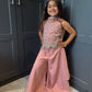 Blush Pink Embroidered Palazzo Suit