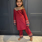 Red Velvet Salwar Suit