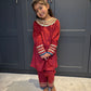 Red Velvet Salwar Suit