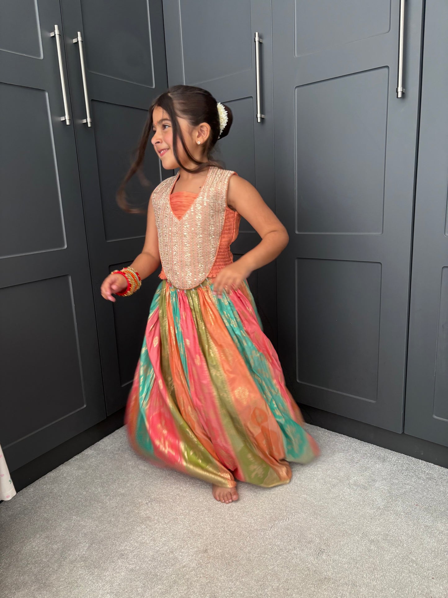 Mendhi Magic Lengha Set