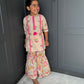 Lotus Print Girls Gharara Set | Indian Festive Wear | Sibling Collection