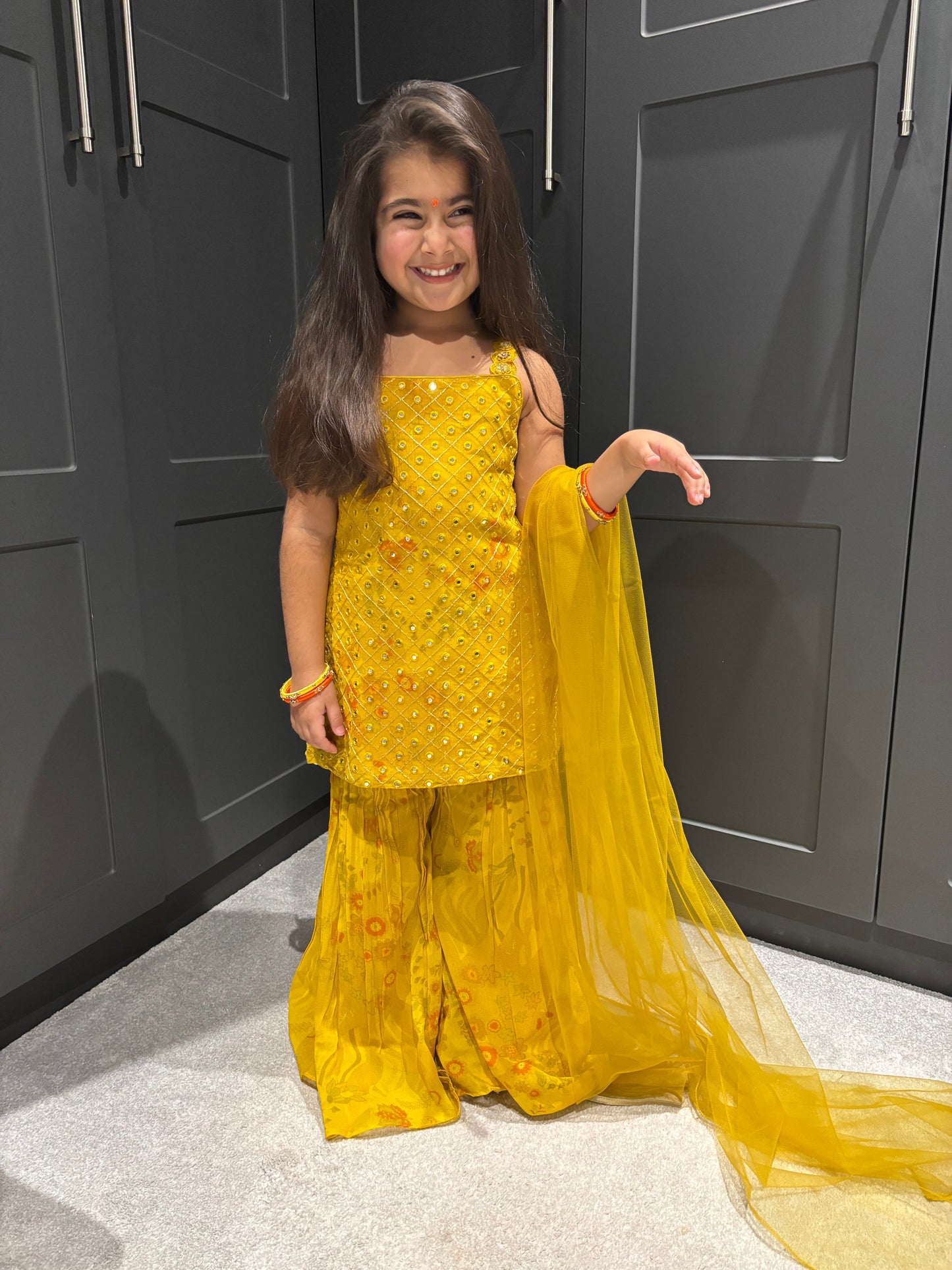 Yellow Sharara Suit