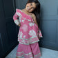 Pink One-Shoulder Sharara Suit