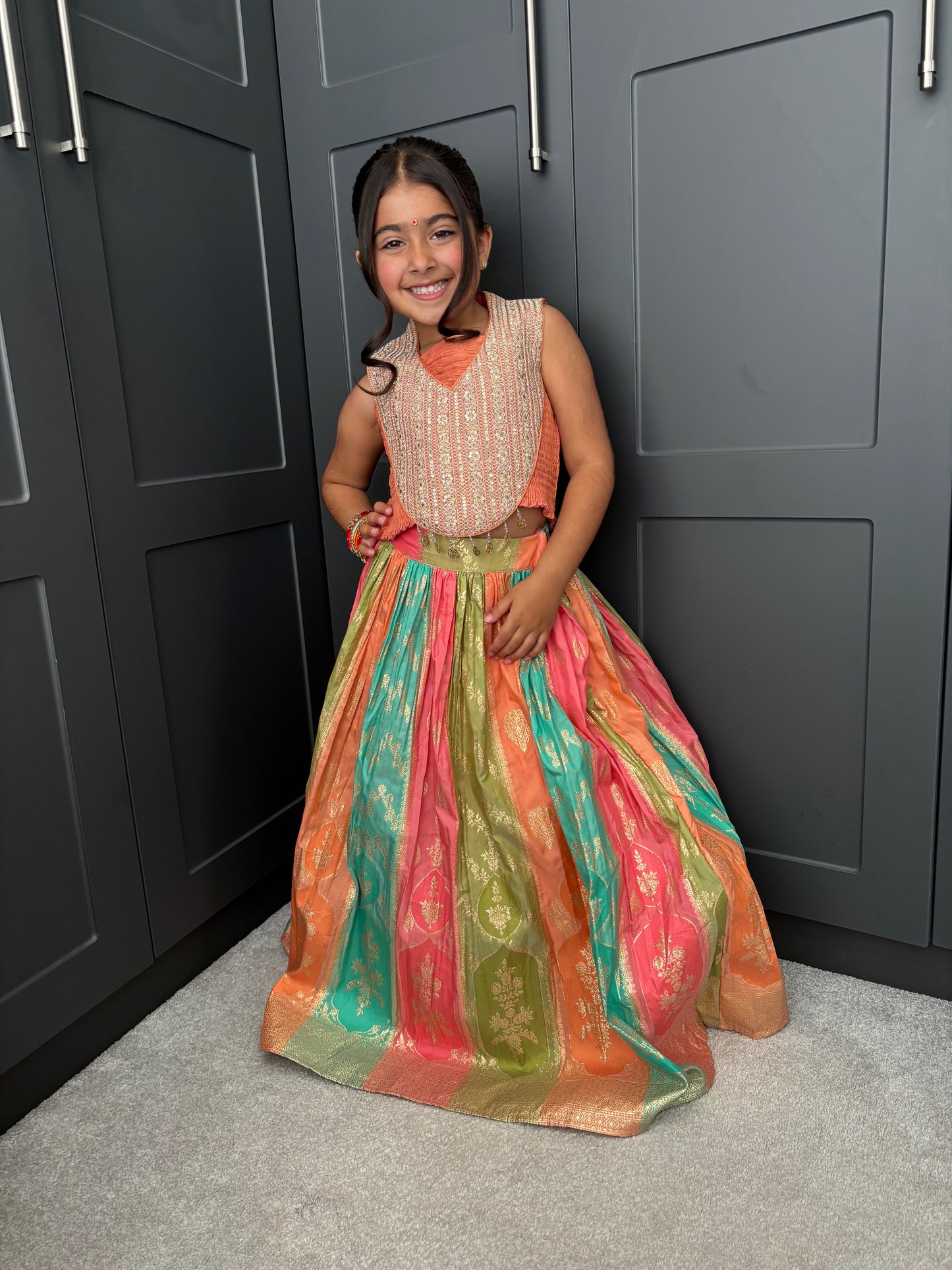 Mendhi Magic Lengha Set