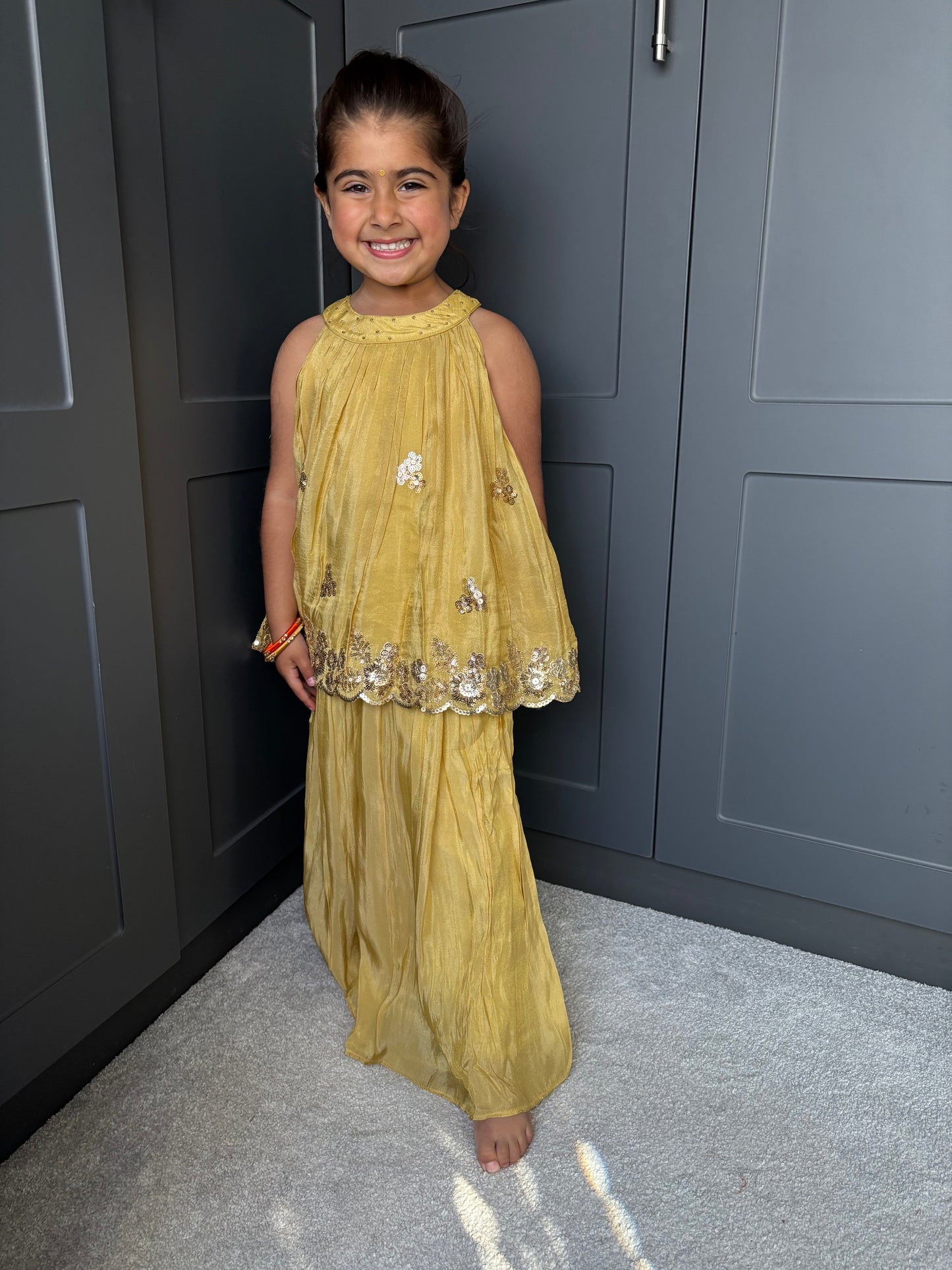Yellow Palazzo Suit