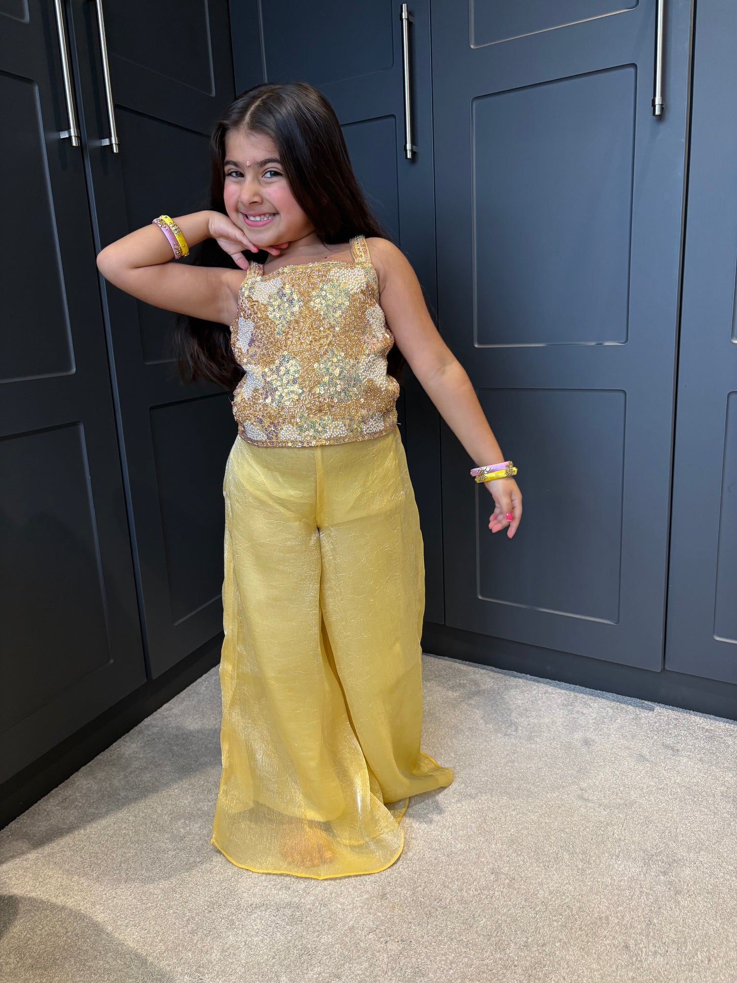 Butter Yellow Palazzo Suit