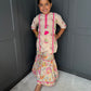 Lotus Print Girls Gharara Set | Indian Festive Wear | Sibling Collection
