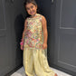 Girls Lemon Embroidered Palazzo Suit