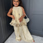 Cream & Gold Palazzo Suit