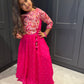 Fuscia Pink Partywear Lengha Set