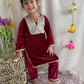 Red Velvet Trouser Suit