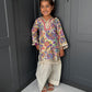 Paisley Mirror Work Kurta Salwar Set for Girls
