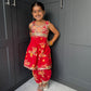 Red Flower Power Festive Set