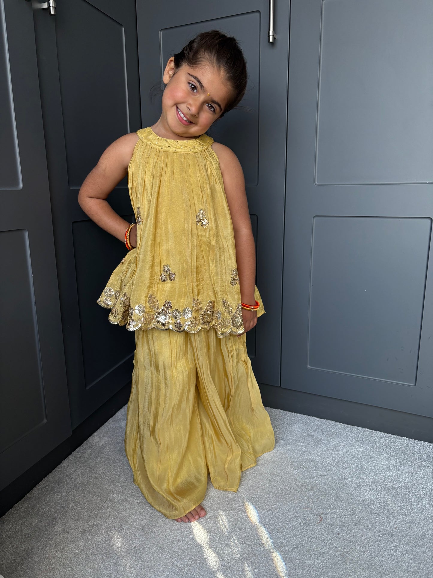 Yellow Palazzo Suit