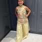 Girls Lemon Embroidered Palazzo Suit