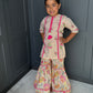 Lotus Print Girls Gharara Set | Indian Festive Wear | Sibling Collection