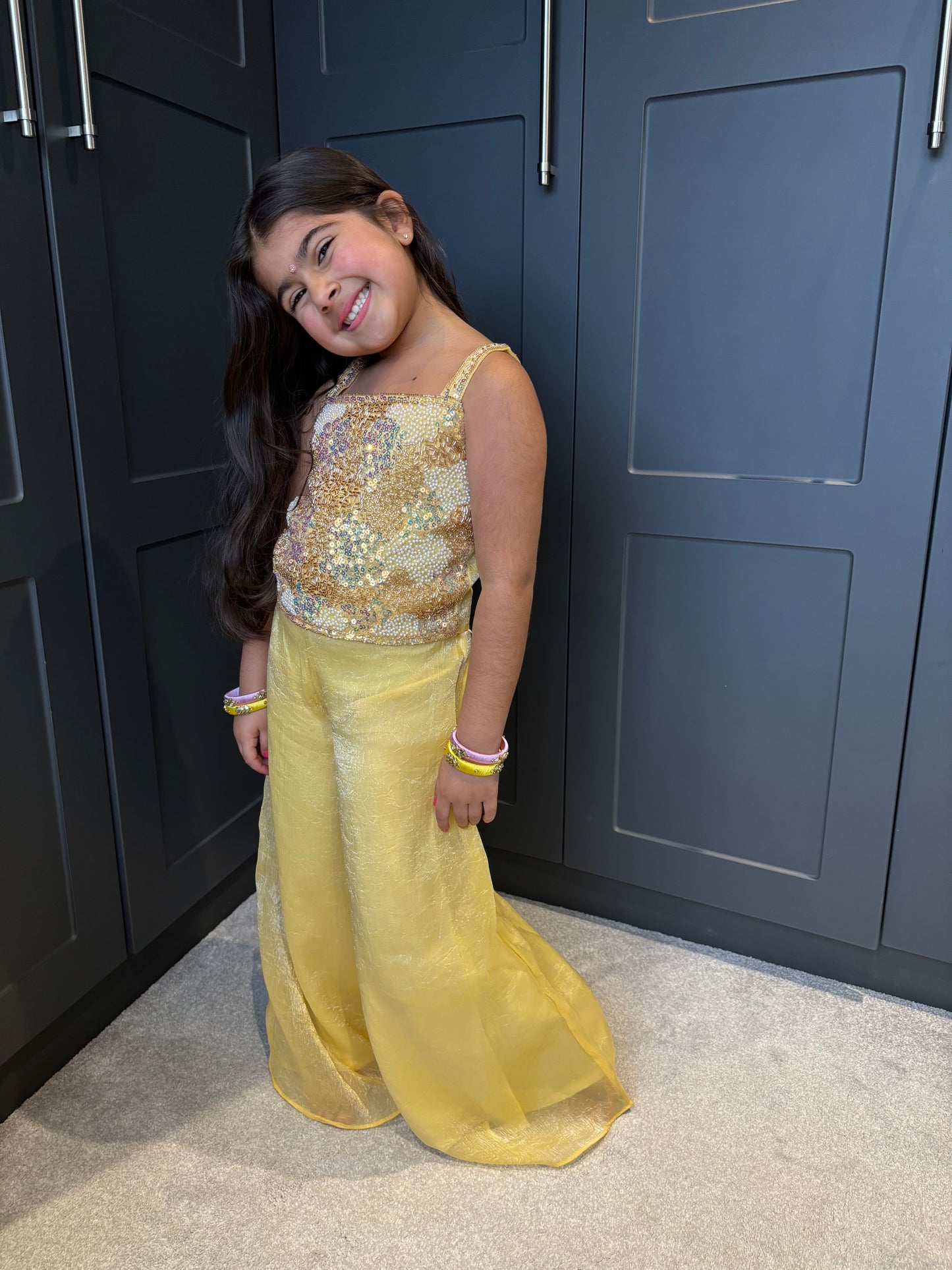 Butter Yellow Palazzo Suit