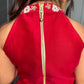 Red Silk Chanderi Palazzo