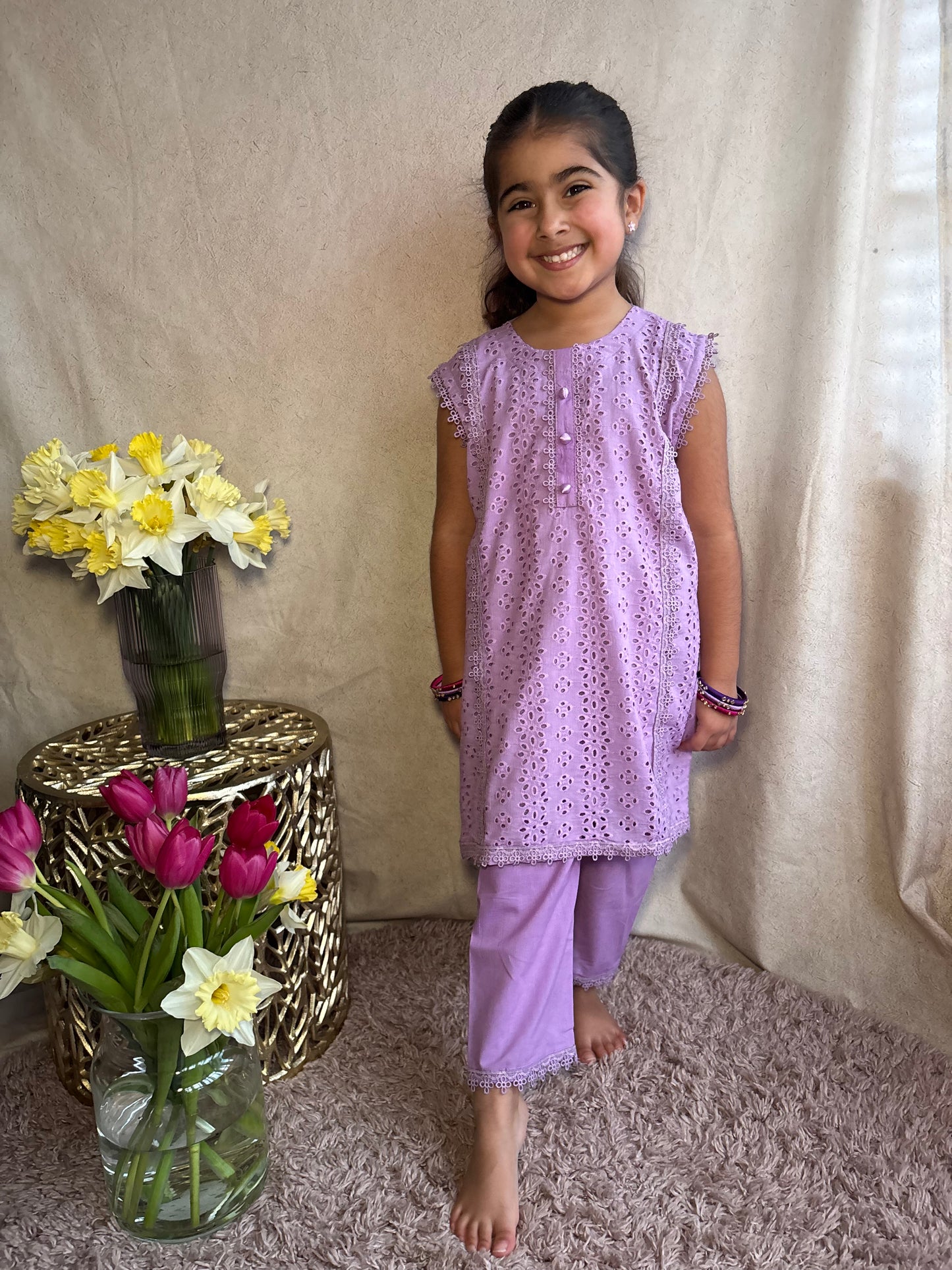 Lilac Chikankari Co-Ord