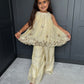 Cream & Gold Palazzo Suit