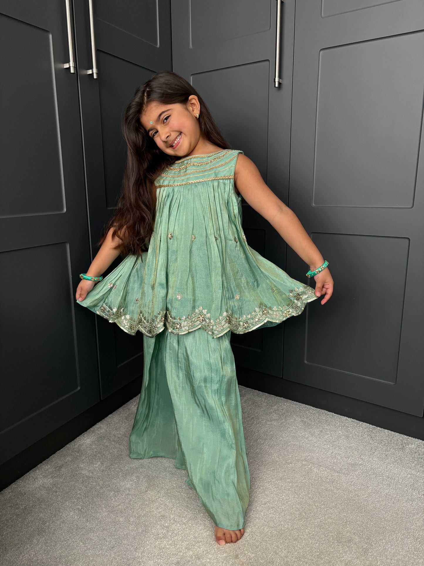 Mint Green Palazzo Suit