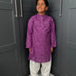 Boys Festive Purple Bandhani Print Salwar Kameez | Sibling Collection