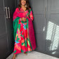 SAMPLE LADIES RED ANARKALI SIZE SMALL