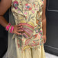 Girls Lemon Embroidered Palazzo Suit
