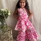 Summer Peplum Sharara Suit (Pink)