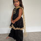 Black & Gold Frock Palazzo Suit