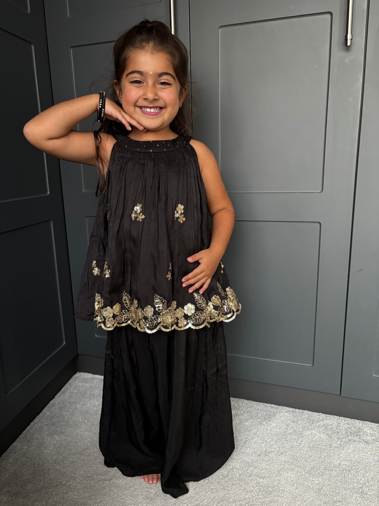 Black Palazzo Suit