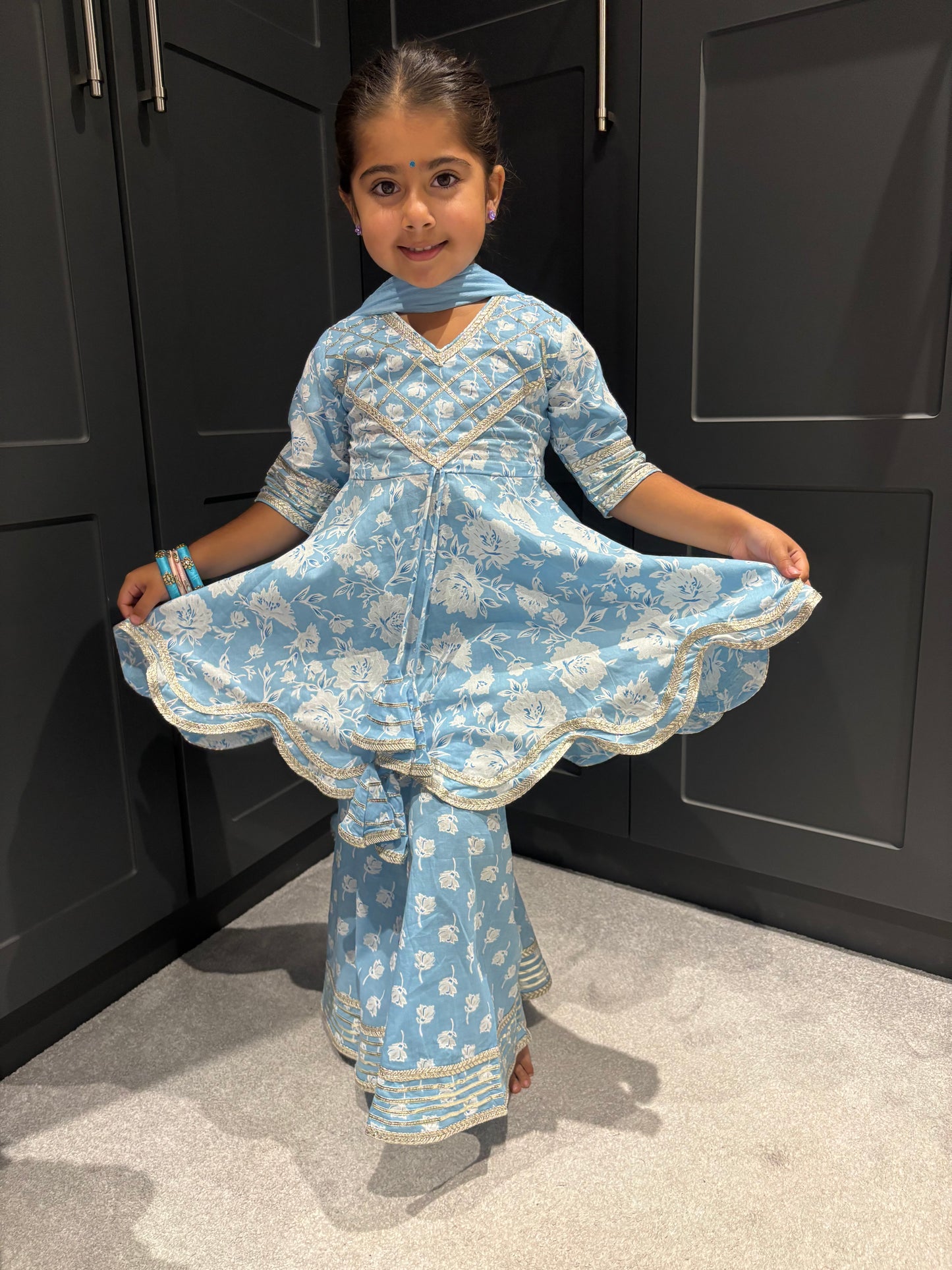 Sky Blue Sharara Suit
