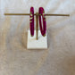 Slim Embellished Bangle (Magenta)