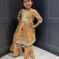 Yellow & Pink Paisley Sharara Suit