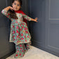 Mint & Red Paisley Print Sharara Suit