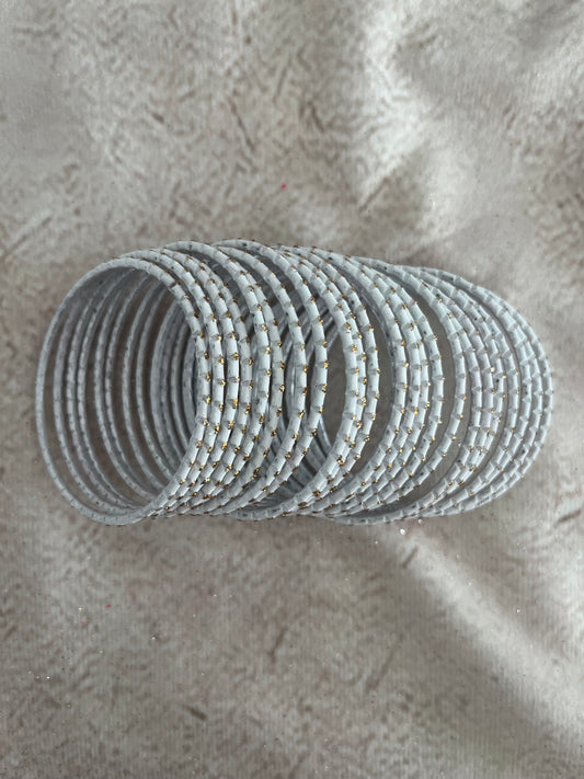White Bangle Set