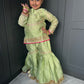 Formal Mint Green Sharara Set