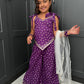Girls Festive Purple Bandhani Print Palazzo Suit | Sibling Collection