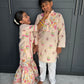 Lotus Print Kurta Pyjama Set | Boys' Indian Festive Wear | Sibling Collection