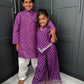 Girls Festive Purple Bandhani Print Palazzo Suit | Sibling Collection