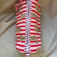 Pink/Red Striped Multi-Purposs Bag