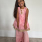 Baby Pink Frock Palazzo Suit