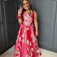 Magenta & Red Lengha Set