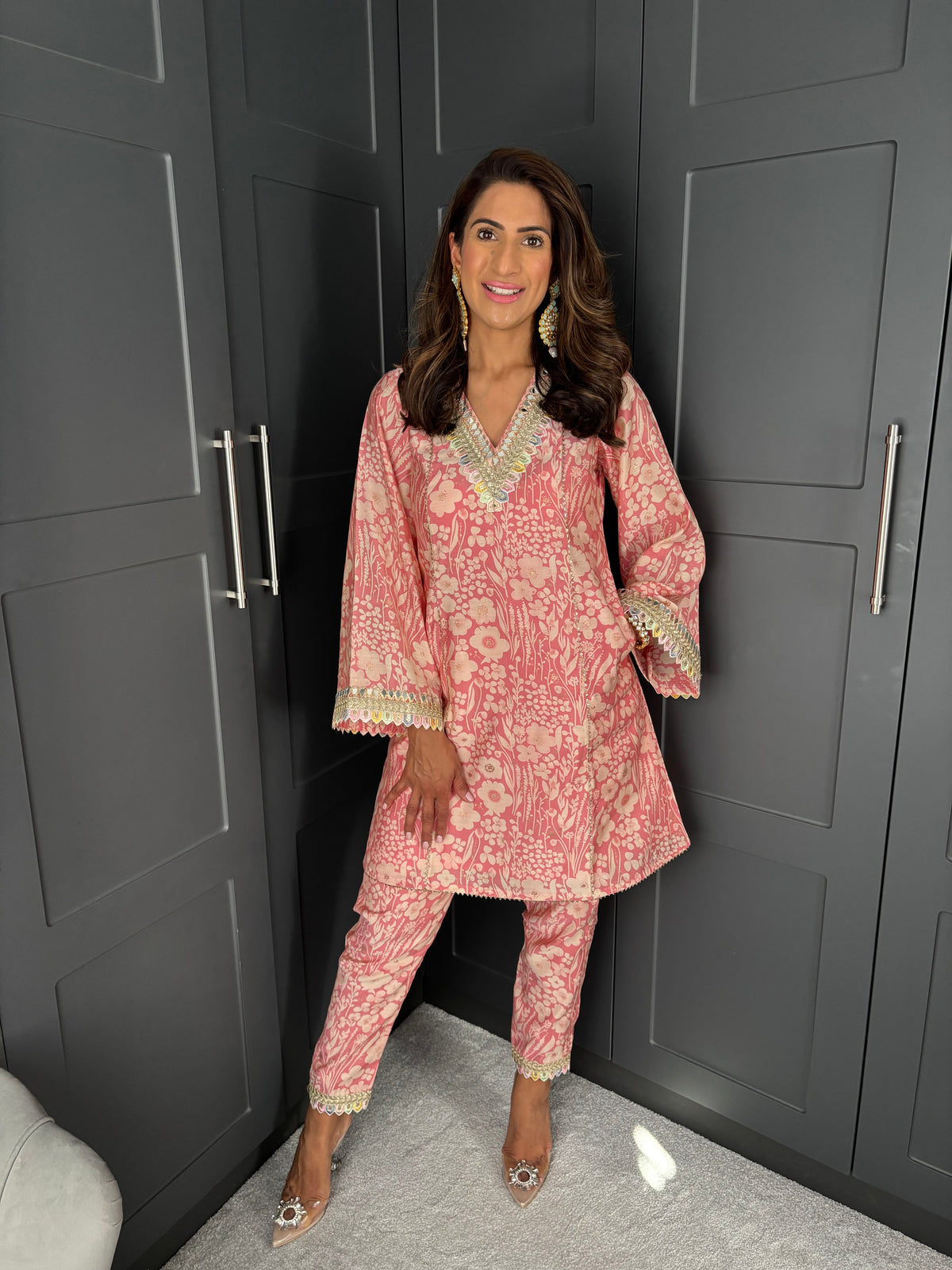 SAMPLE LADIES PINK SUIT SIZE SMALL