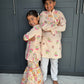 Lotus Print Girls Gharara Set | Indian Festive Wear | Sibling Collection